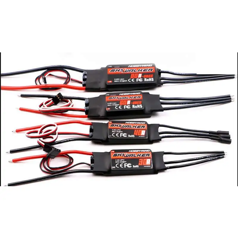 Регулятор скорости Hobbywing Skywalker 12A 15A 20A 30A 40A 50A 60A 80A ESC с UBEC для квадрокоптера RC FPV -