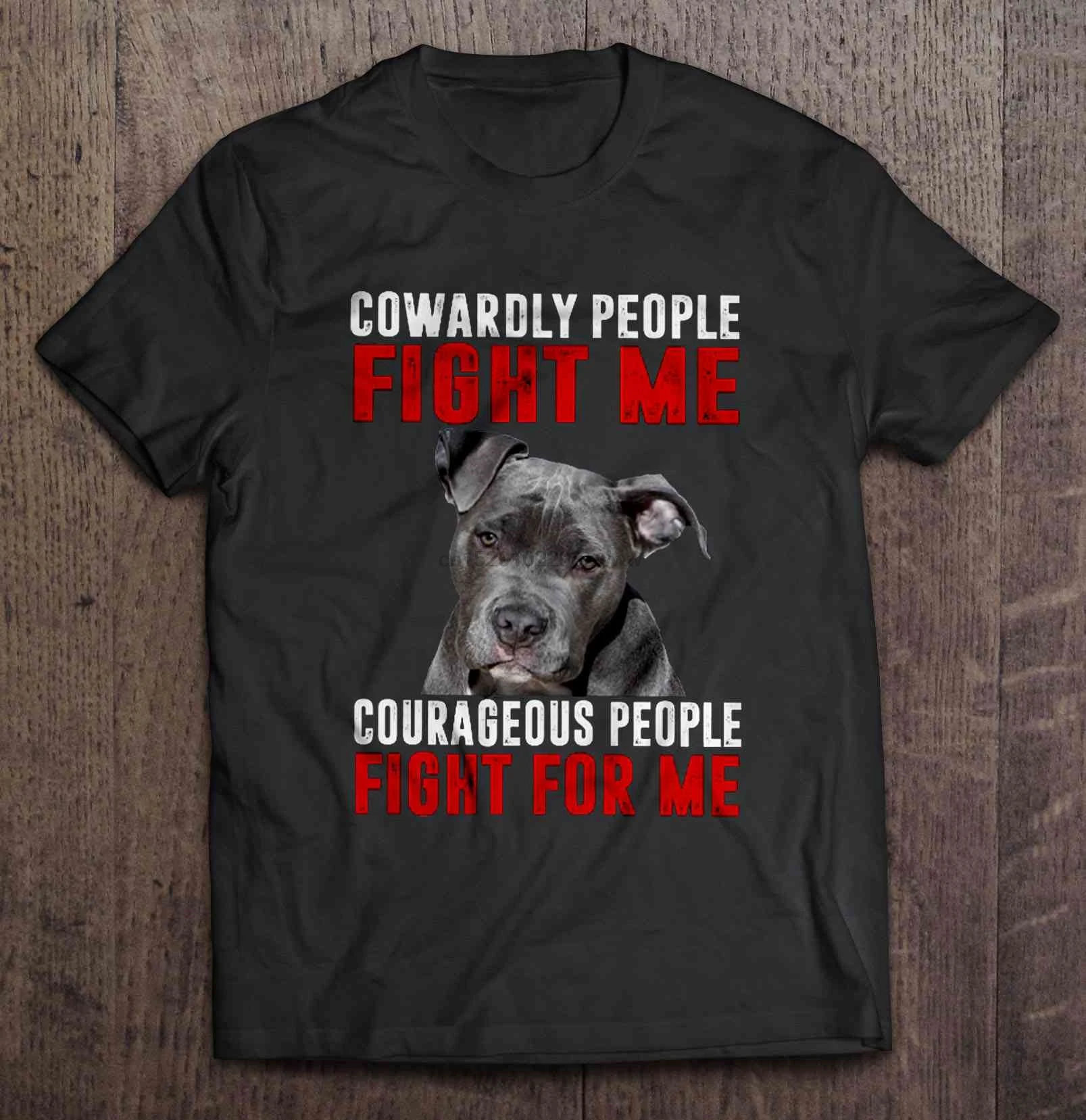 Мужская футболка трусливые люди борются со мной смелые за меня-Питбуль женская |