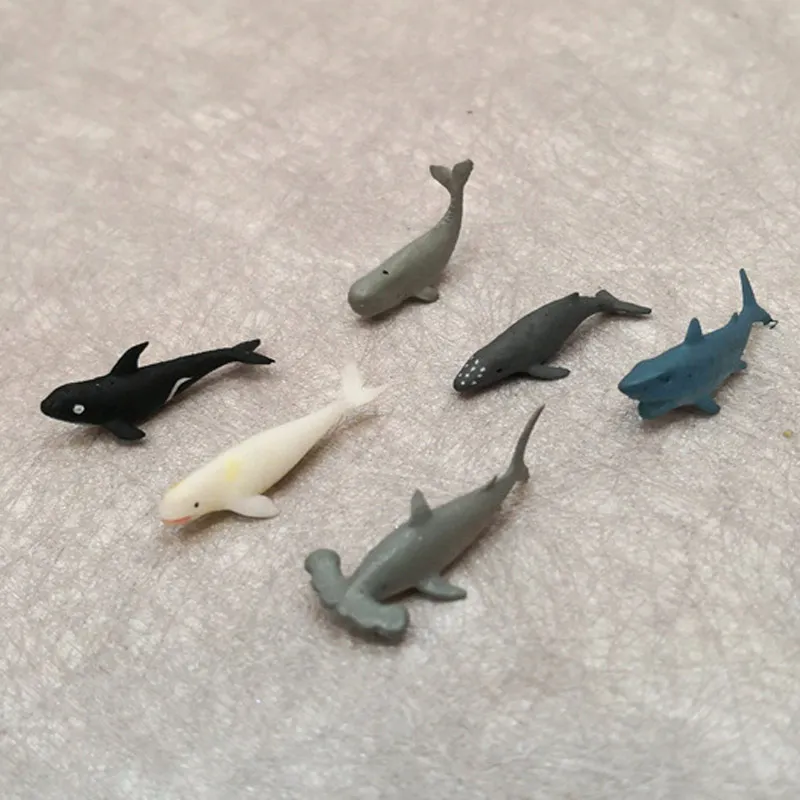 20 шт./лот Мультяшные милые аниме мини игрушки из смолы морские животные