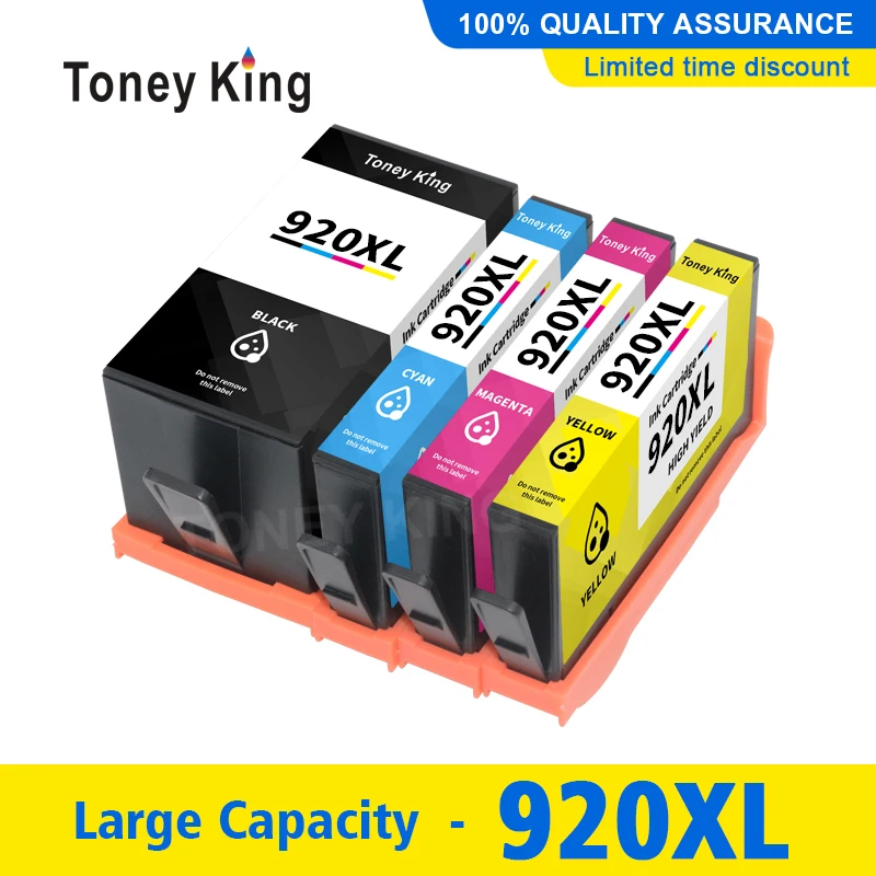 

4 Color 920XL Ink Cartridge for HP920 for HP 920 XL Inkjet Officejet 6000 6500 6500A 7000 7500 7500A Printer Full Cartridges