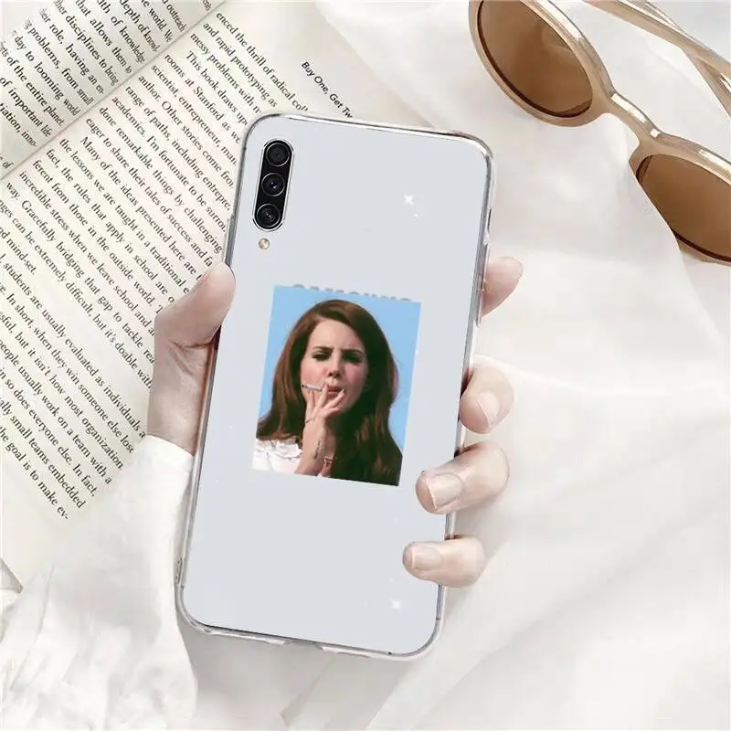 

Fashion pretty Lana Del Rey Phone Case Transparent for Samsung A71 S9 10 20 HUAWEI p30 40 honor 10i 8x xiaomi note 8 Pro 10t 11
