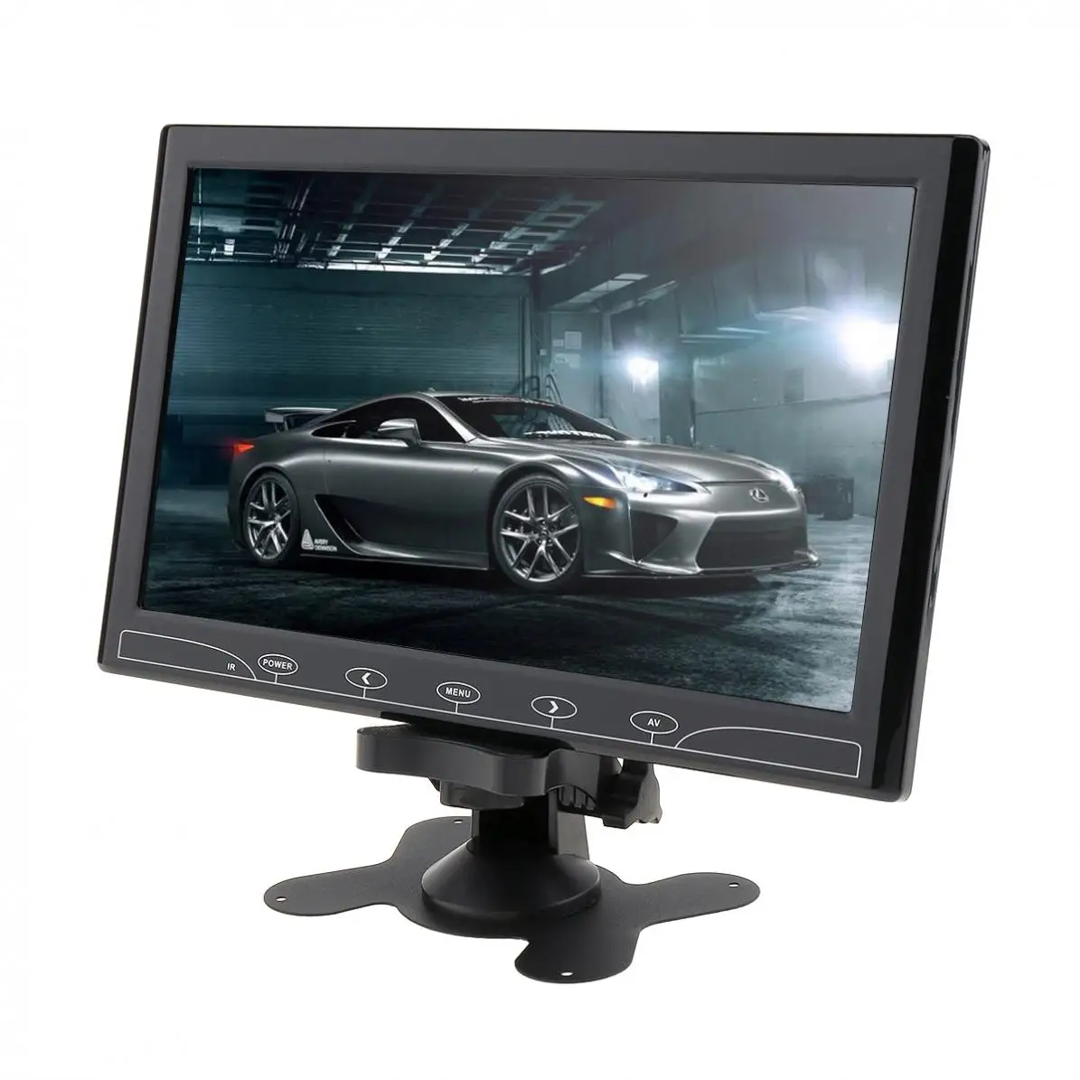 10,1 дюймов 16:9 HD 1024*600 TFT lcd цветной автомобильный монитор заднего вида 2 видео вход DVD VCD подголовник Поддержка аудио видео HDMI VGA