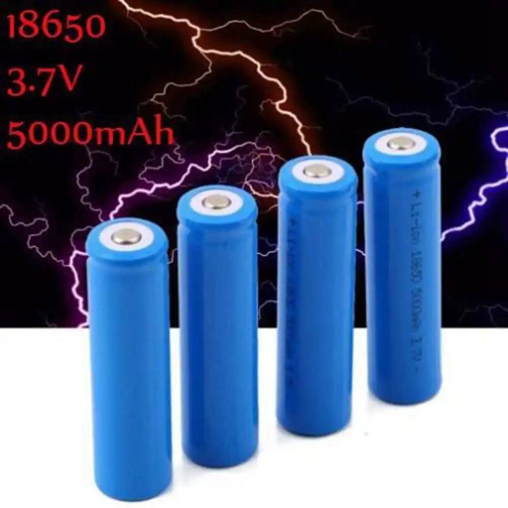 

GTF 1pc 18650 Battery capacity 3.7V 5000mAh Li-ion Rechargeable to Lantern Yellow Torch Shell Battery