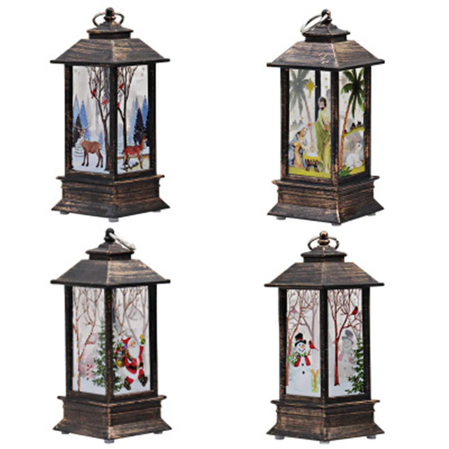 2019 светодиодный светильник на Рождество Хэллоуин Санта Клаус снеговик подвесные