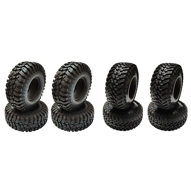 

2 комплекта 1,9 дюймовых резиновых шин, колесные шины для 1:10 радиоуправляемого гусеничного автомобиля Axial SCX10 90046 AXI03007 Traxxas TRX4, 108 мм и 112 мм