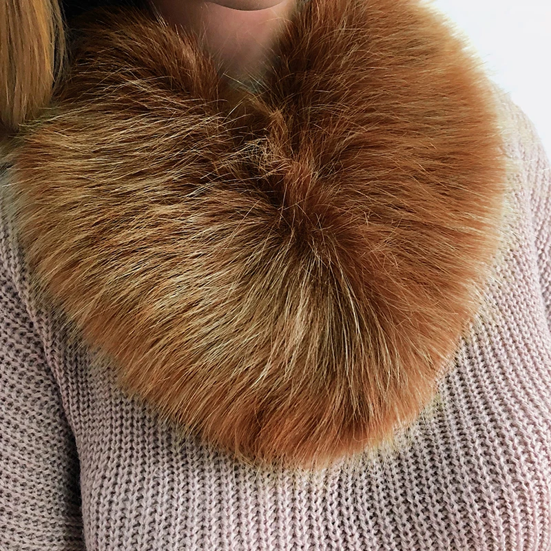 Зимняя женская накидка из искусственного меха енота шарф зимний теплый воротник