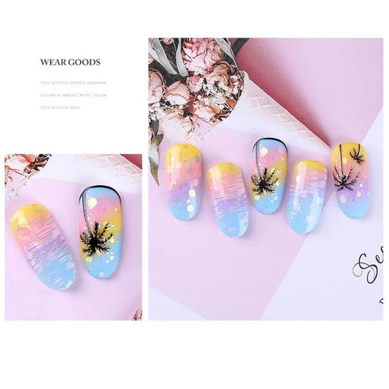 Рождественские Блестки для ногтей Хэллоуина смешивание блестки лазерный