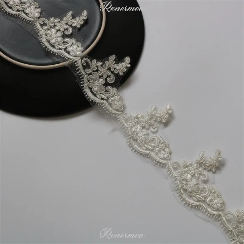 5 м Новое поступление ткань цвета слоновой кости полиэстер Цветочная