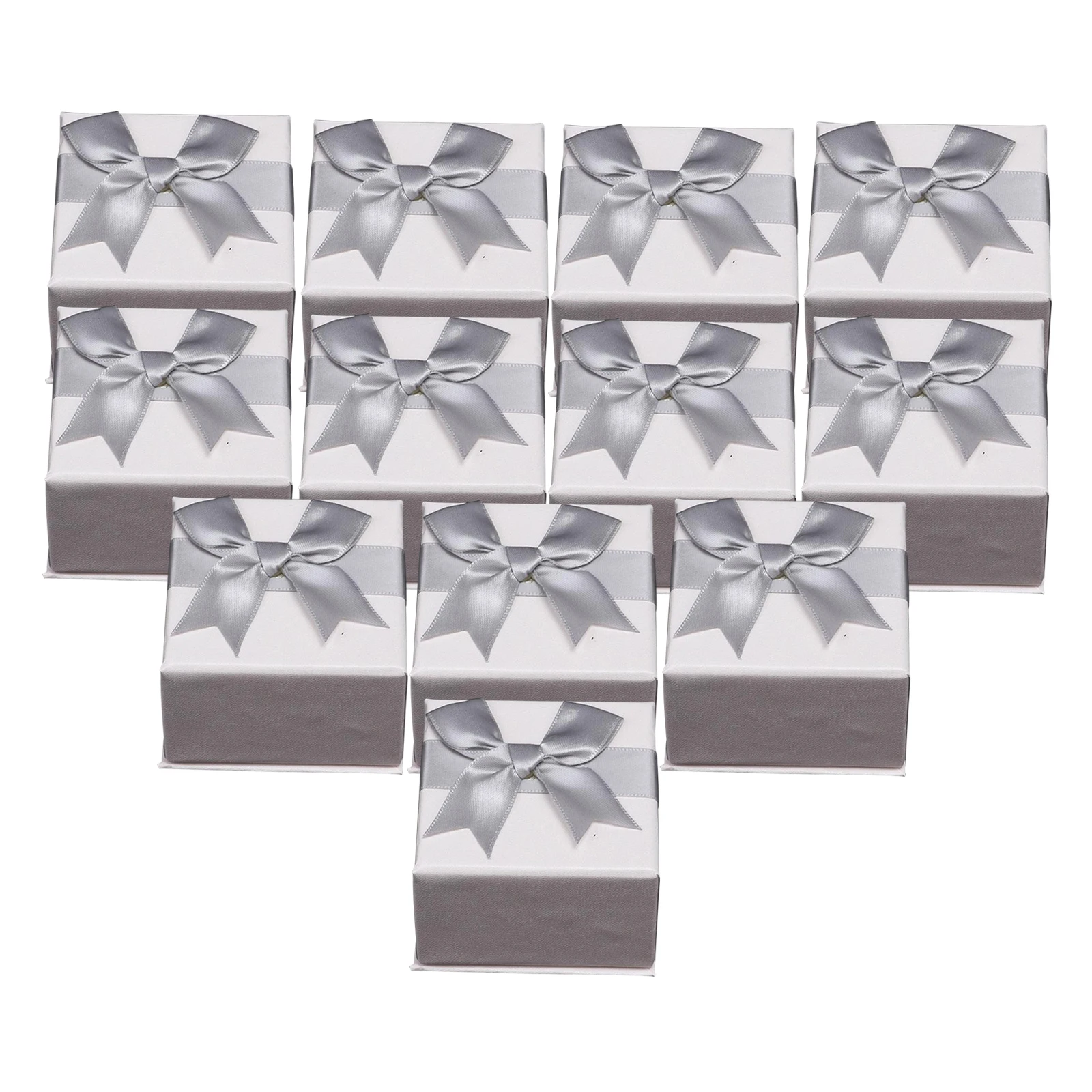 

12Pcs Earrings Rings Pendant Square Cardboard Jewelry Gift Boxes