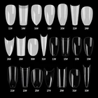 ногти накладные типсы для ногтей наращивание ногтей дизайн ногтей акригель для наращиваия 500 штук искусственных ногтей, полный охват натуральных французских прозрачных гробных капсул