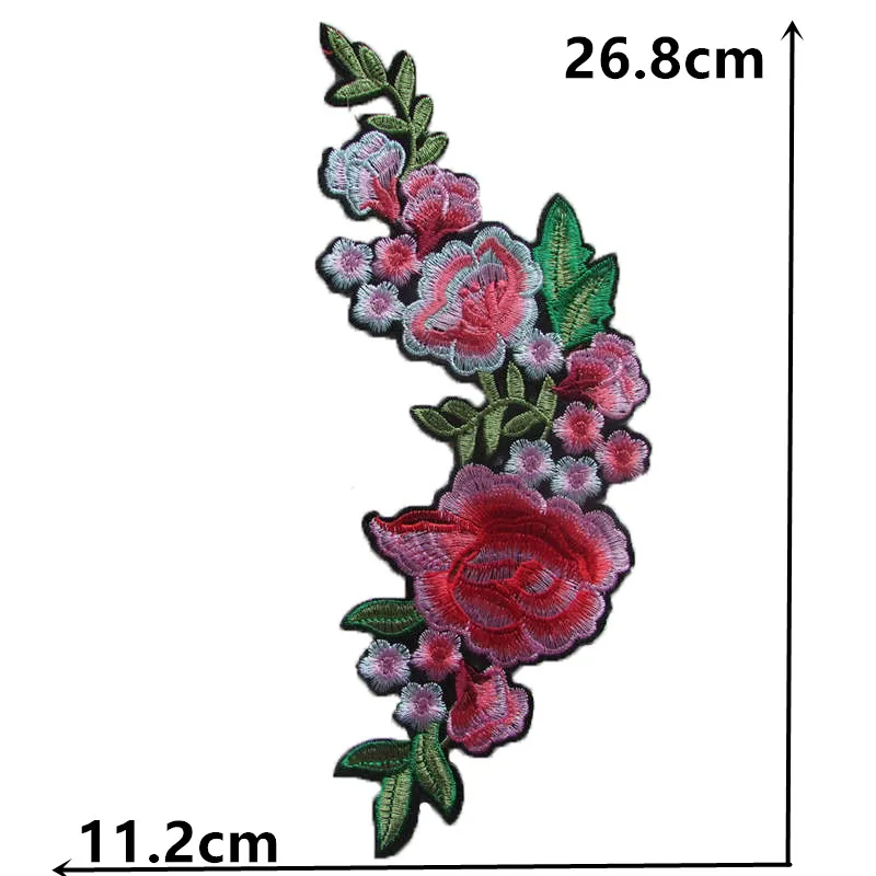 Роза нашивка значок вышивка пальто полоса значки можно пришить и горячие DIY