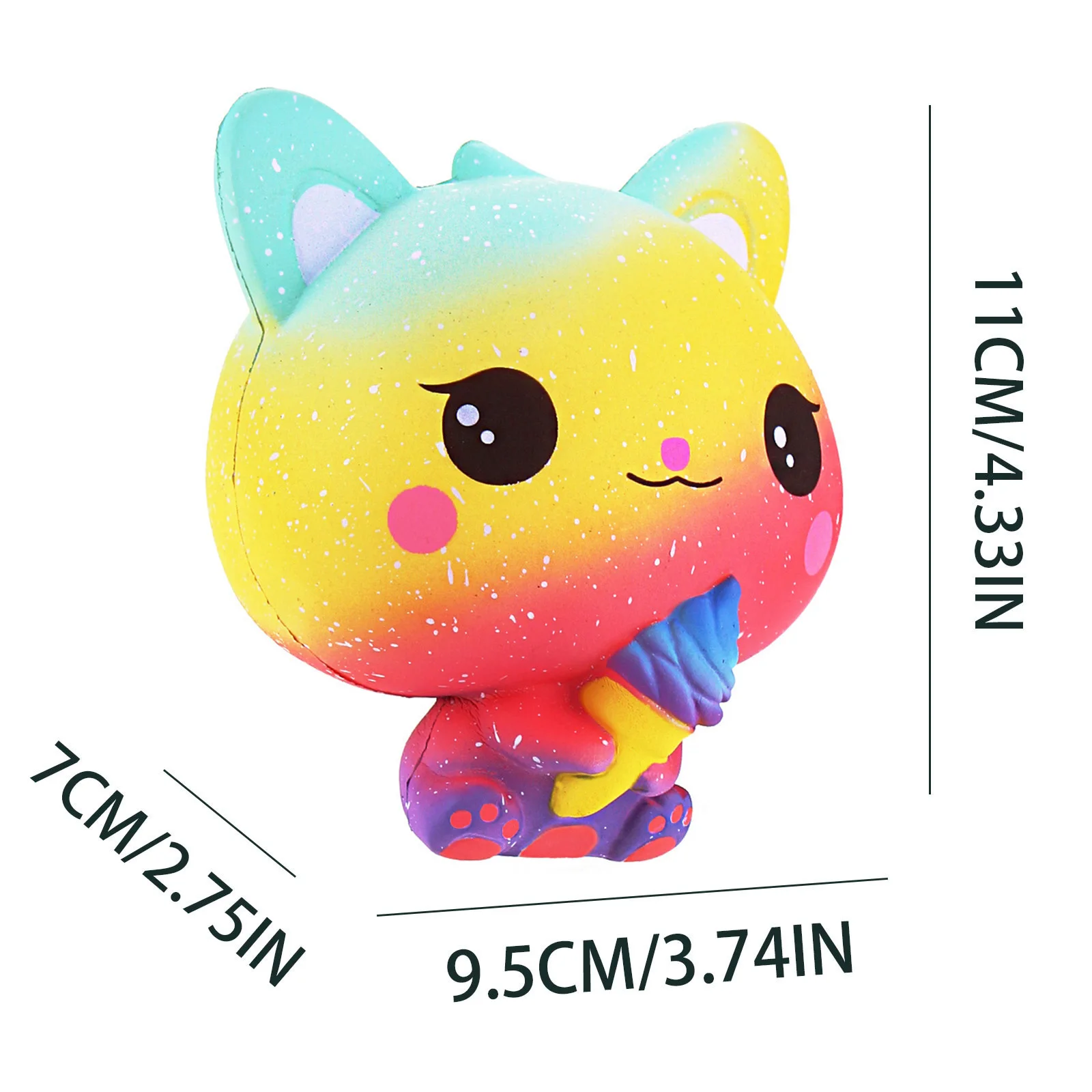 

Galaxy Color Slow Rising Squishy Toy Squeeze Fidget Toy Cute Cat Foam Toys for Kids Adults Relieve Stress Funny Kid Xmas Gift