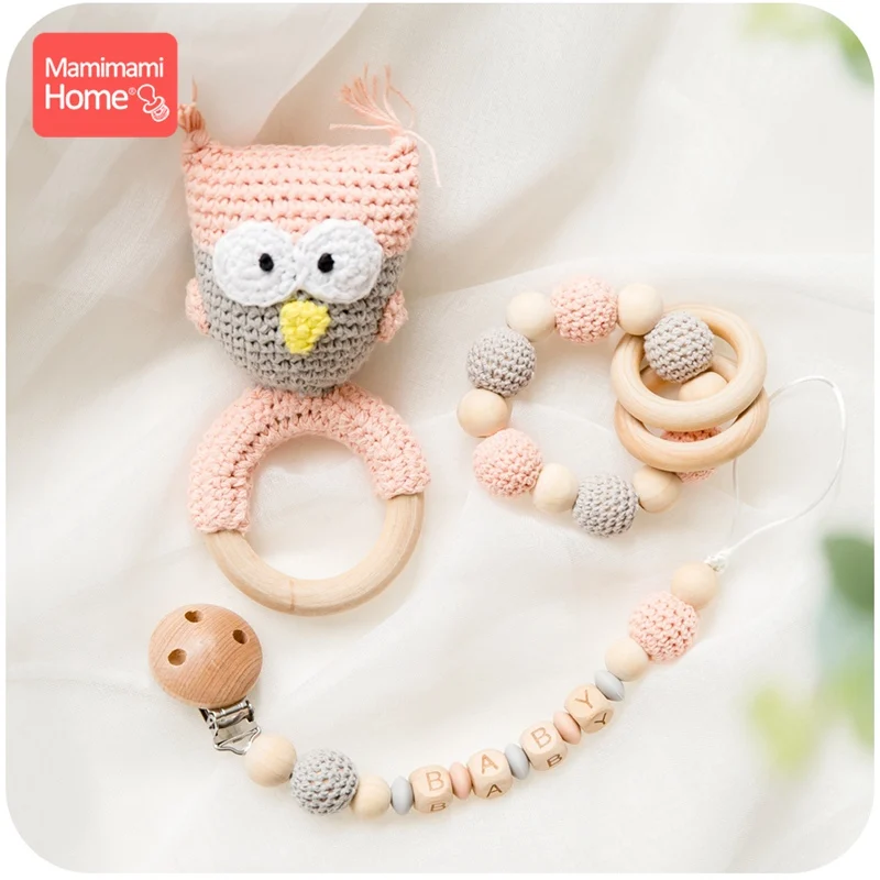 Детский деревянный Прорезыватель для зубов игрушки животных грызунов олень