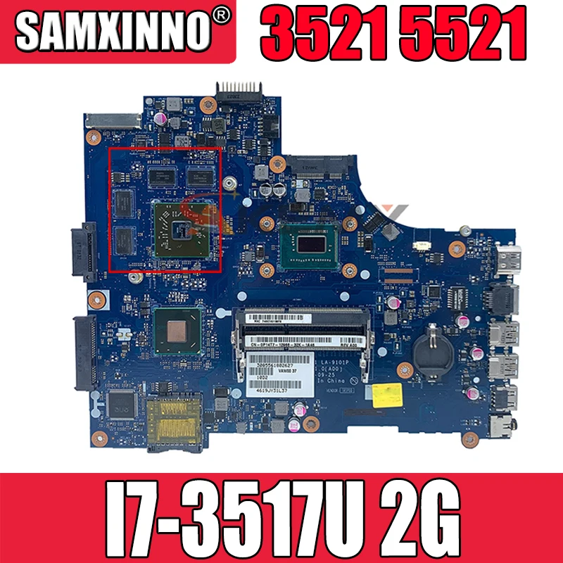 

Original Laptop motherboard For DELL Inspiron 15R 3521 5521 Core SR0N6 I7 216-0842009 2G Mainboard CN-077TP7 077TP7 LA-9101P