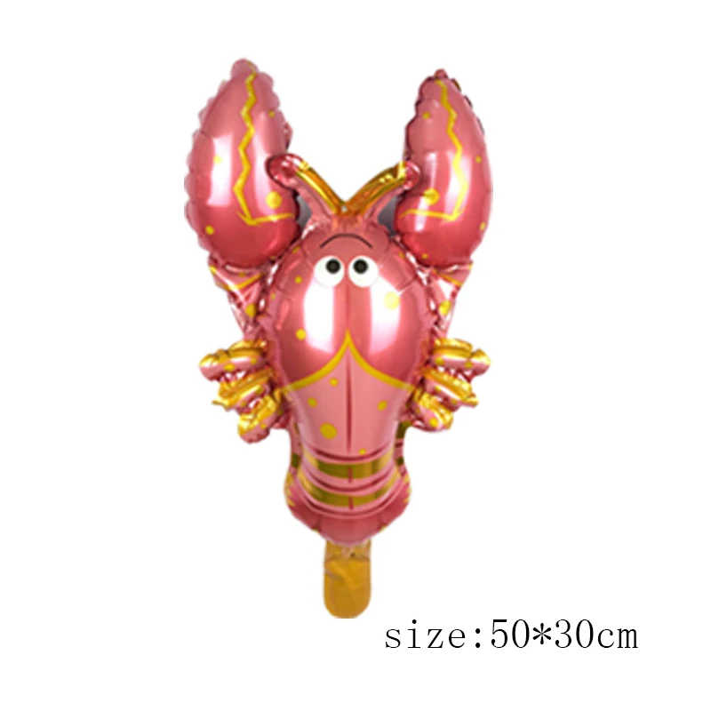 MN02001 lobster Воздушные шары из фольги для мини-рыб, омаров, морских животных, 5 шт., воздушные шары для морского океана, Babyshower, морские украшения для тематических вечеринок, детский подарок - Цвет: MN02001 lobster