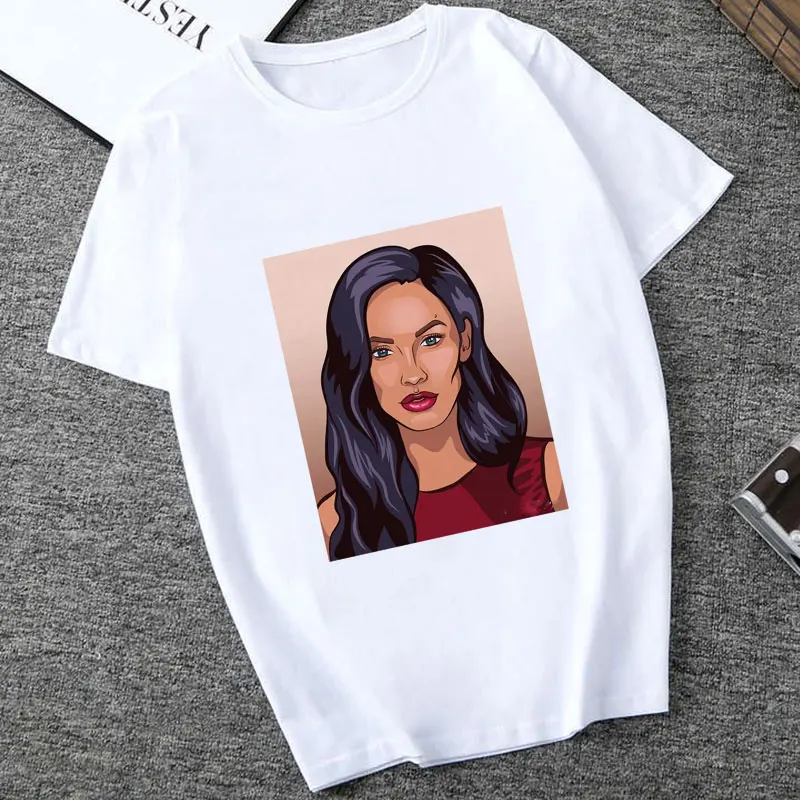 Женская футболка в стиле Харадзюку Ариана Гранде Готическая уличная одежда