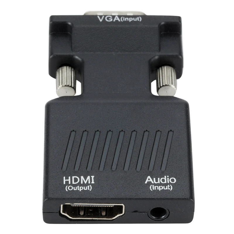 VGA to HDMI Adaptor Converter Male to Female with Audio Power Adapter Support 1080P Signal VGA to HDMI Audio 5V DC Connector