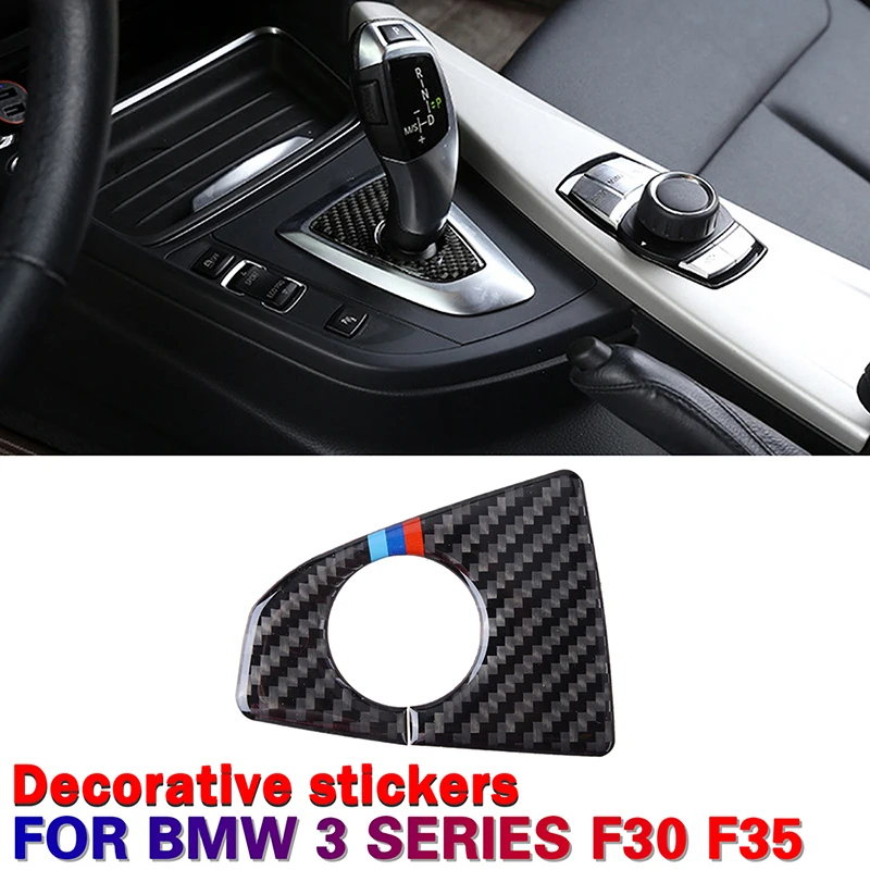 Наклейка на панель переключения передач LHD из натурального углеродного волокна