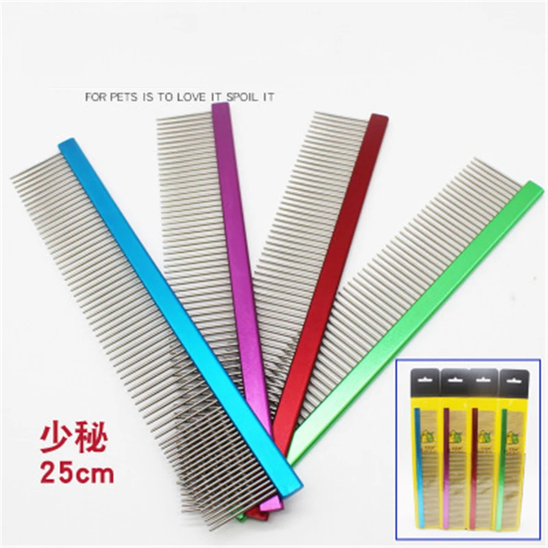 Разноцветная Расческа для стрижки собак кошек и расческа Антистатическая прямые