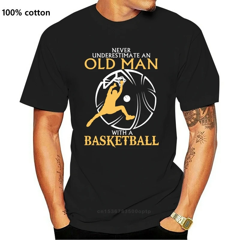 

Men T shirt Teespring Old Man with A Basketball funny t-shirt novelty tshirt women