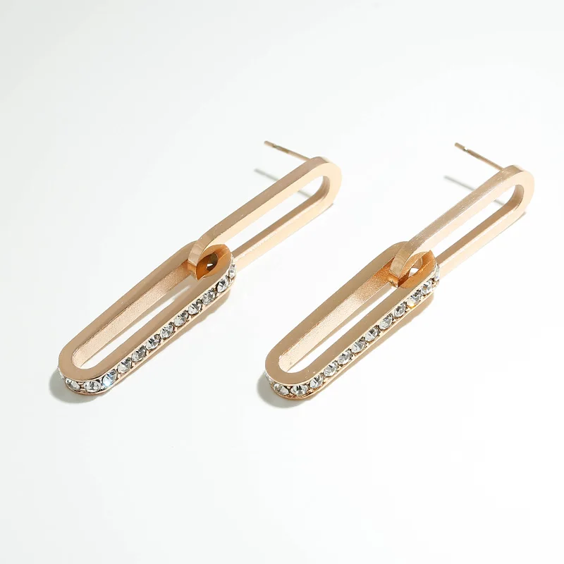 Yhpup стильные уникальные дизайнерские геометрические серьги-подвески со стразами