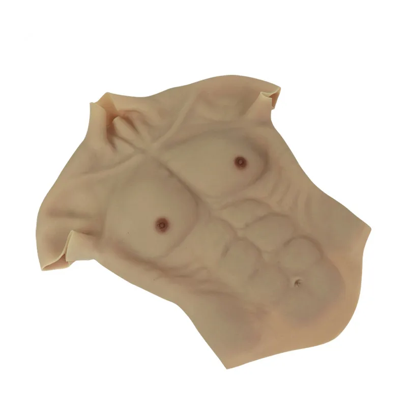 New Realistic Fake Muscle Belly Macho Silicone Artificial Simulation Muscle Skin Up Body Artificial Cosplay Latex Shapewear