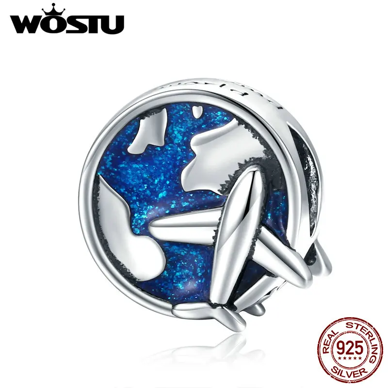 

WOSTU 2020 New Original blue World Voyage Bead fit charms silver 925 beads Bracelet for women diy fashion jewelry make