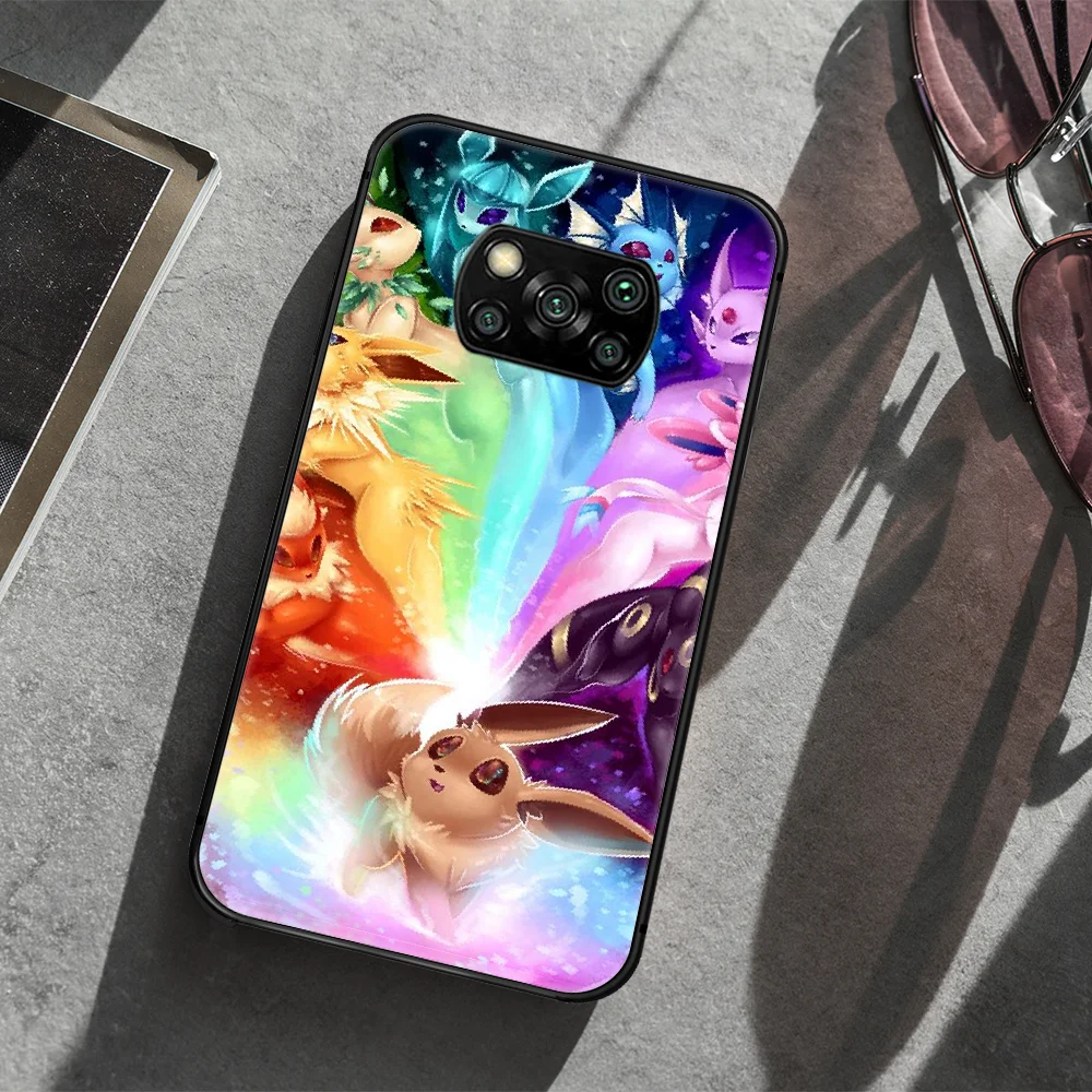 

Cute Pokemons Phone case Cover Hull For Xiaomi Mi A2 A3 8 9 9T Note 10 Se Lite Pro black Waterproof Painting Bumper Fashion