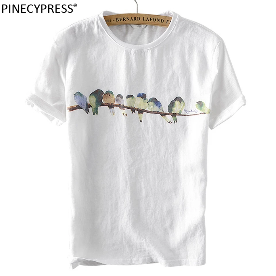 Футболка мужская Антистатическая льняная хлопковая дышащая с коротким рукавом