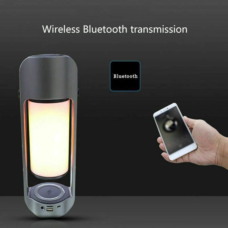 Беспроводная bluetooth-колонка с рисунком пламени и света | Электроника