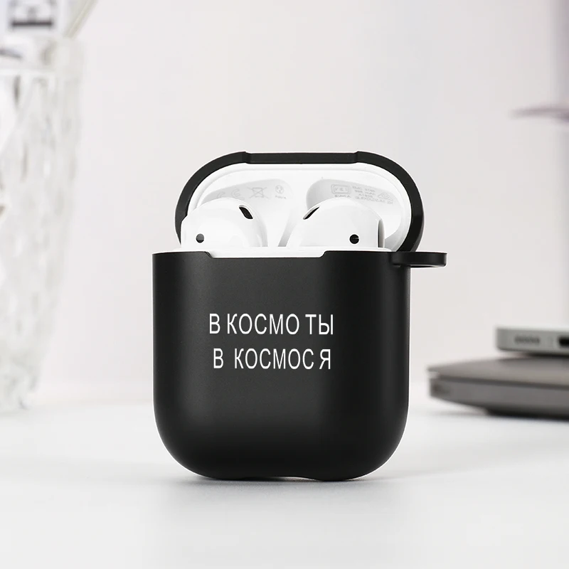 

Case For Apple Airpods Cases Silicon Russia Word Wireless Bluetooth Headphone Funda Airpods Pro Airpod 2 Air pods Covers Coque