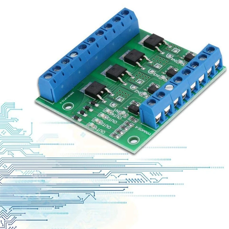 МОП полевой транзистор ШИМ 3-20 в до 3 7-27 В постоянного тока 10 А 4-канальный модуль
