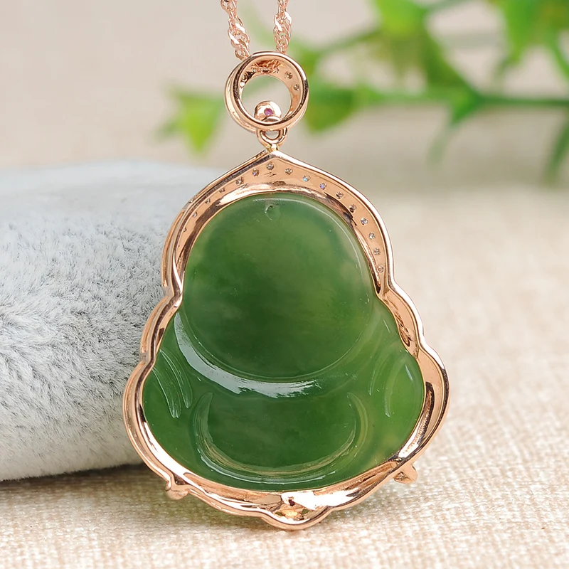 И подвеска Tian Yu с нефритовым буддой Подвеска для женщин миллифай ПОДЛИННЫЙ