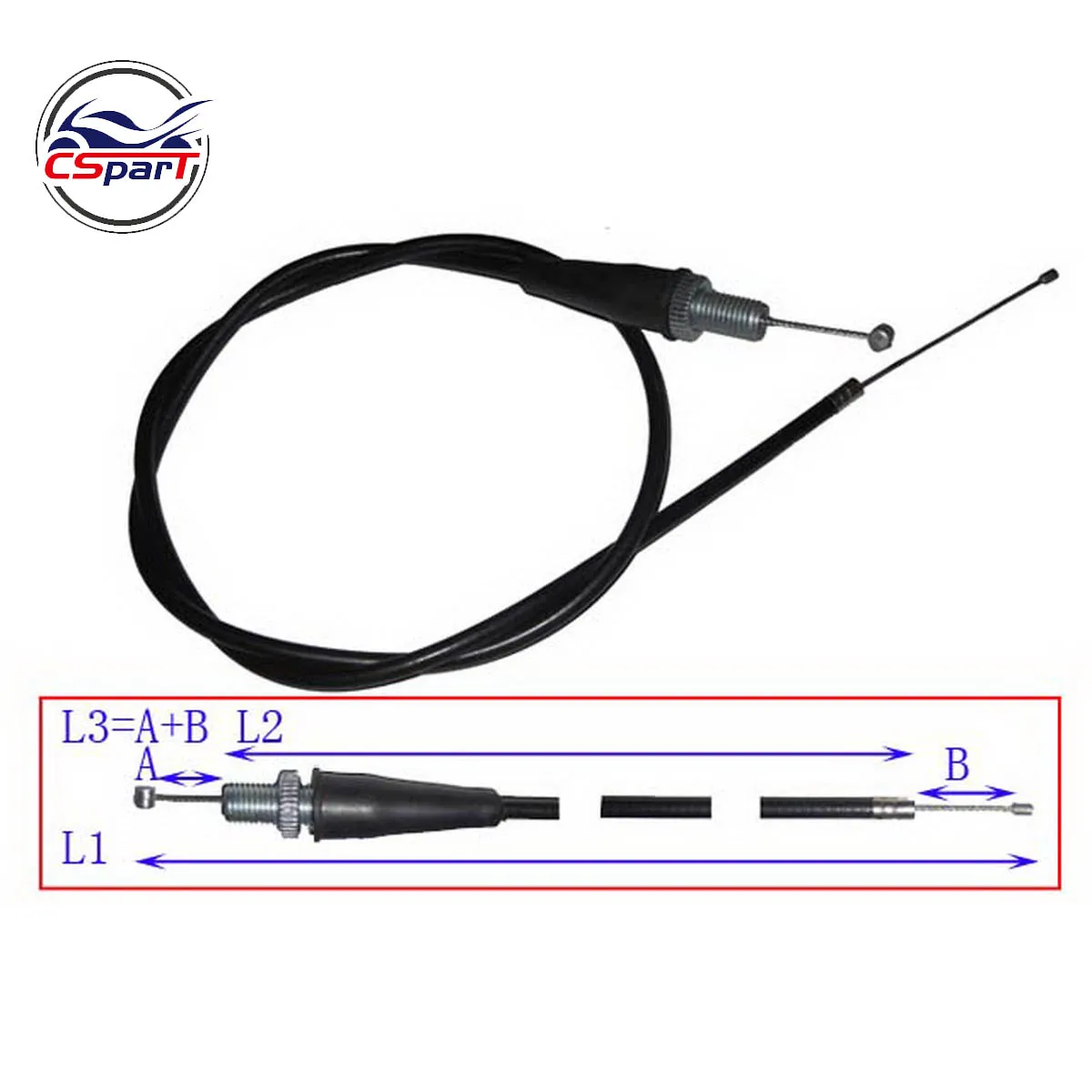 

105 см 41,3 дюймов черный кривой дроссельной заслонки XR CRF 50 80 90CC 110CC 125CC 140CC грязи велосипед ямы части