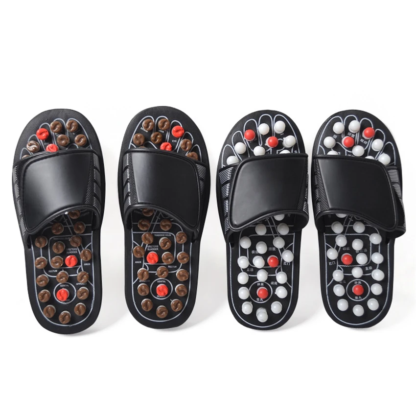 

Massage Slipper Shoes for Mens Chinese Medicine Pedicure Accupressure Foot Treatment Healthcare Acupoint House Slippers