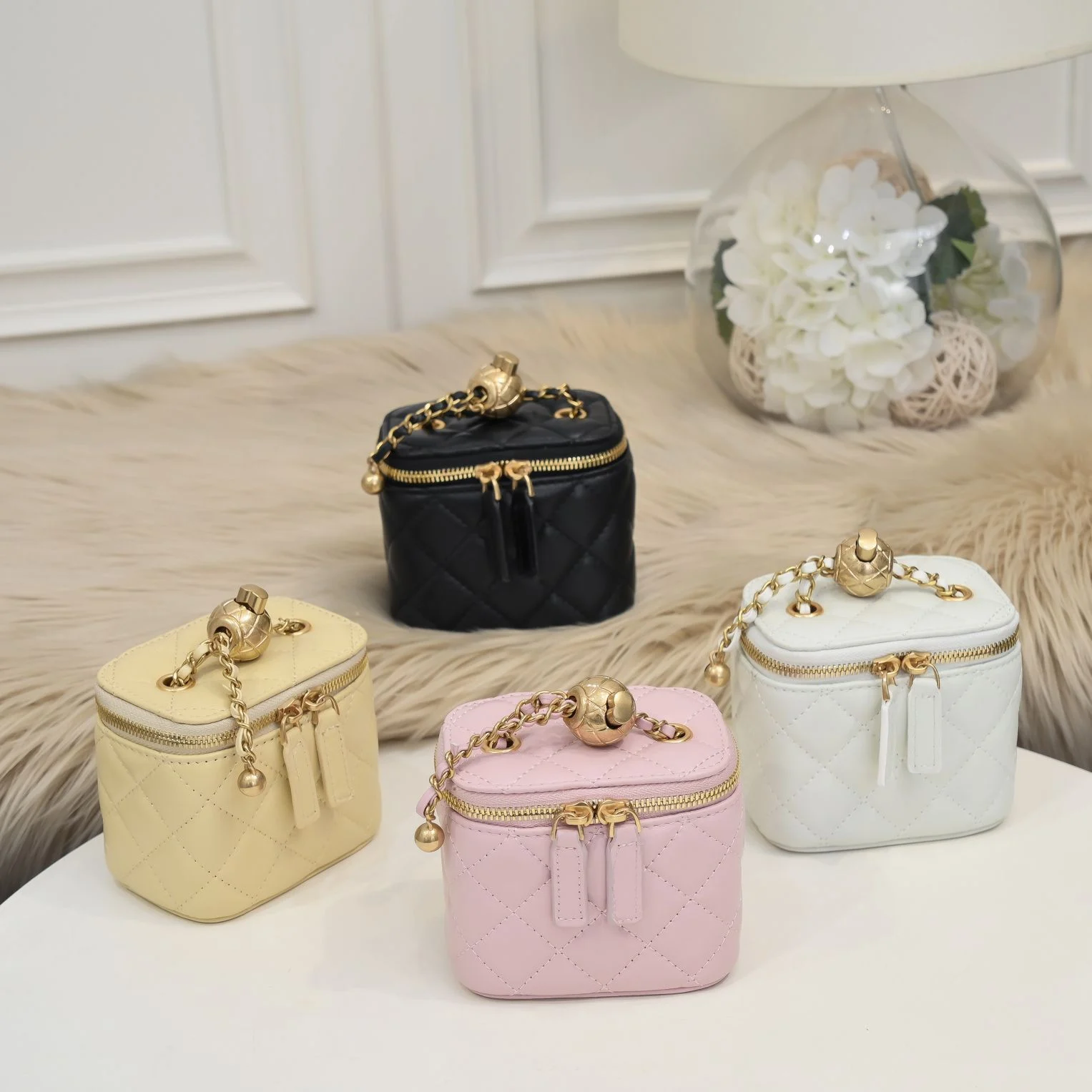 

Женская сумка, женская сумка через плечо, сумка на молнии 12 см с цепочкой для макияжа, несколько цветов, универсальная, модная, элегантная, из...