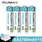 PUJIMAX 4 шт.лот 1,2 в 2700 мАч NiMh AA перезаряжаемая батарея Ni-MH 2A батареи AA Battria для фонарика игрушки