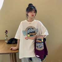 white t shirt womens pure cotton spring and summer 2021 new korean loose net short sleeve clothes