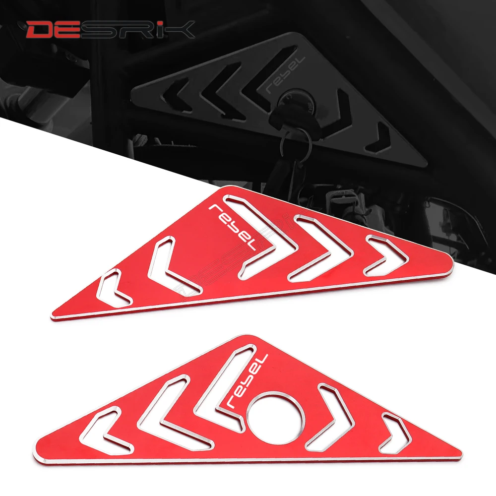 

Motorcycle CNC Engine Frame Electric Door Lock Decorative Cover For Honda Rebel 500 CMX 500 300 CM500 CM300 Accessories