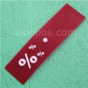 symbol Red Вешалка для одежды с защелкой, виниловый ярлык для продажи, модный крючок для магазина, ценник со скидкой, гибкий пластиковый флаг, мешок для обуви, Новое поступление, знак - Цвет: symbol Red