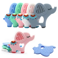 food grade silicone teethers diy animal elephant baby teether infant baby silicone charms kids teething gift toddler toys