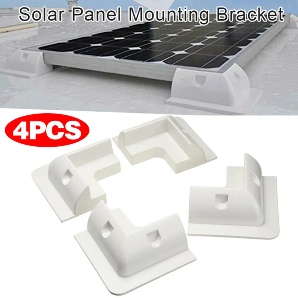 4pcs/set Solar Panel Mounting Side Brackets Kits For Caravan Motorhome Rv Boat Vehicle Roof Mount