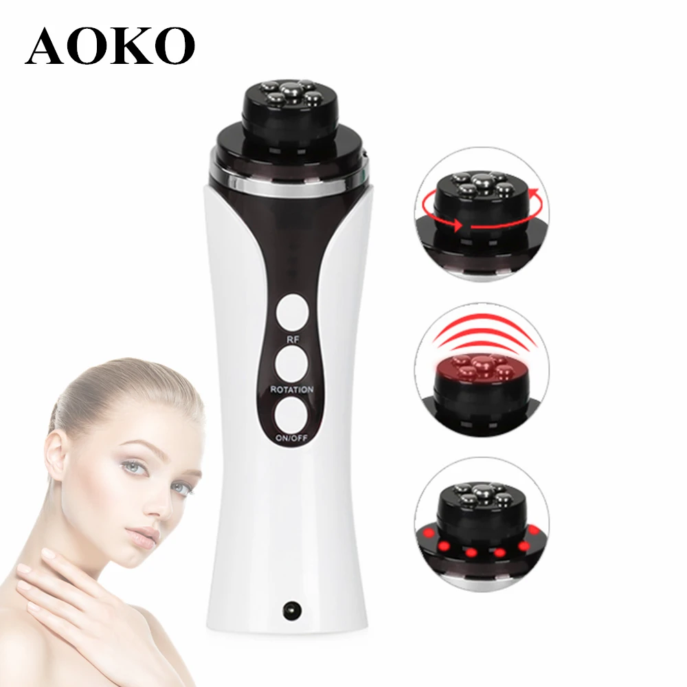 AOKO вращающийся на 360 градусов радиочастотный косметический аппарат для лица