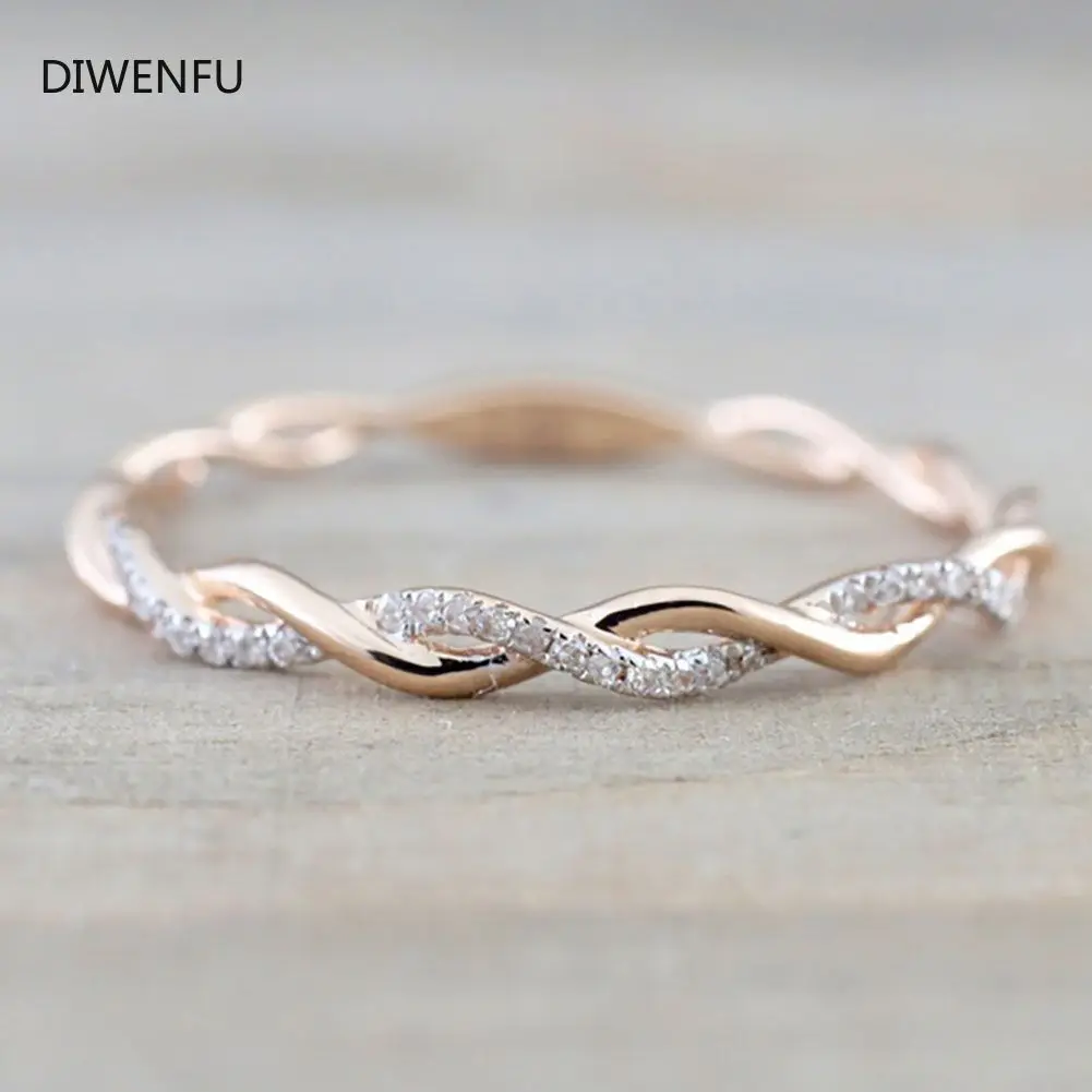

10K Rose Gold Ring for Women Anillos Engagement Christmas Diamond Wedding Ring Band Women Wedding Diamond Gold Ring for Jewelry