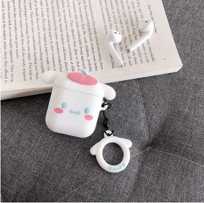 Для AirPods 2/1 чехол с милым мультяшным медведем Винни-пухом чехол для наушников для Apple Airpods 2 мягкий силиконовый чехол с кольцом на палец - Цвет: 044B