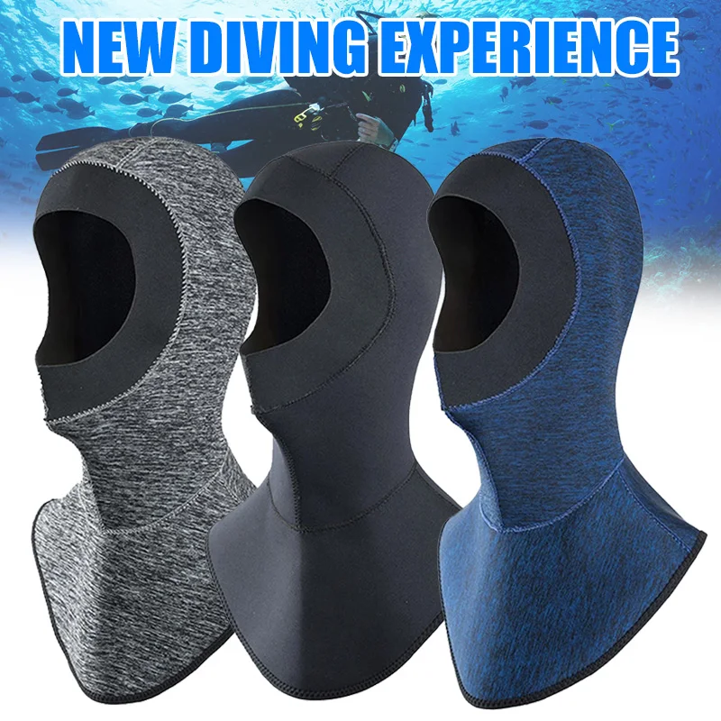 

Neoprene Scuba Diving Hood 3MM Diving Cap Bib Dive Hood Warm Durable Stretchable for Surfing Snorkeling Sailing Caps