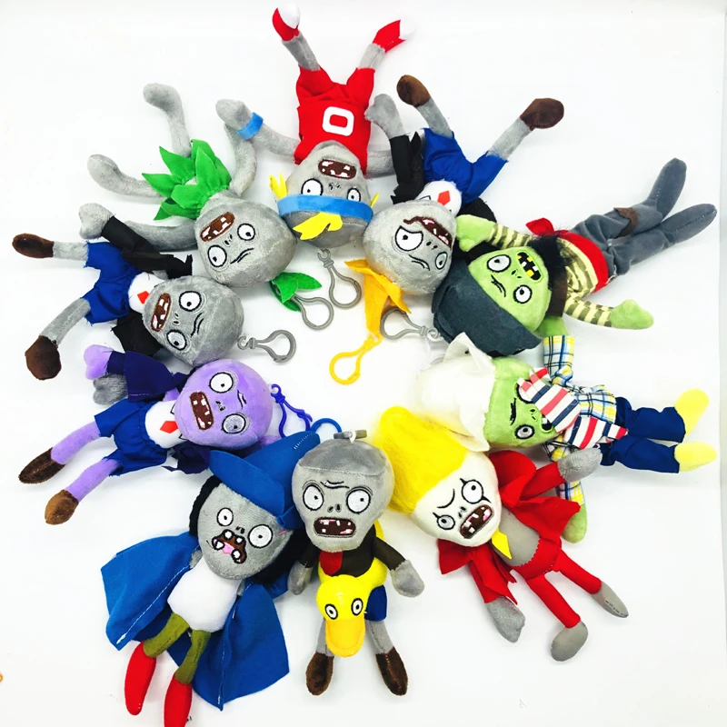 10ชิ้น/ล็อต18ซม.พืช Vs ซอมบี้ PVZ Zombies Plush จี้ Key Chain ตุ๊กตาตุ๊กตาของเล่นตุ๊กตาเด็กของขวัญ