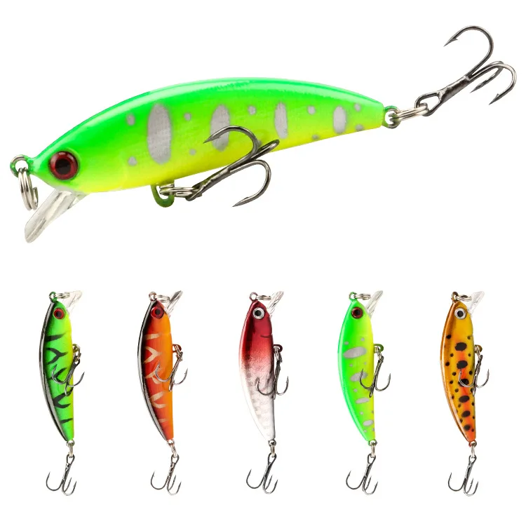 

1 Pcs Artificial Hard Bait Minnow Fishing Lures Wobbler Crankbait Floating 8# Treble Hook Bass Pike Swimbait Pesca 58mm 4.8g