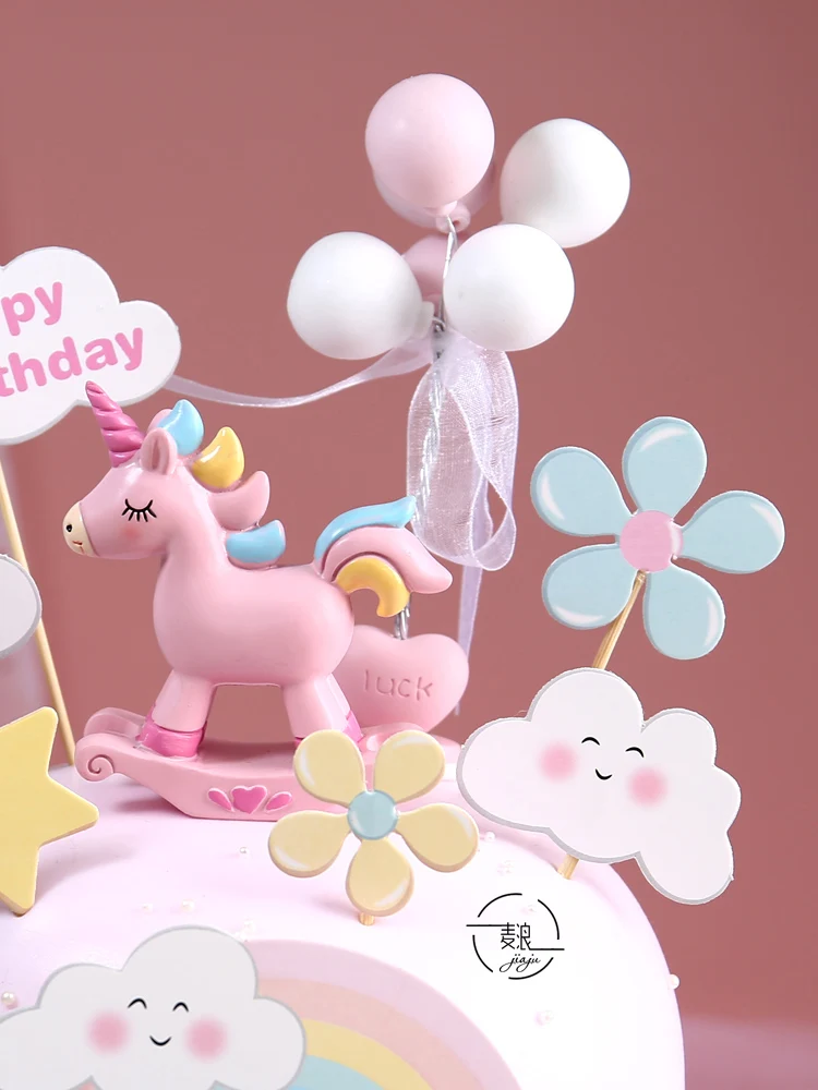 Декоративные украшения для торта Shake The Unicorn подарок девочки облако радуга звезды