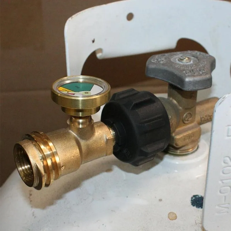

1pcs Propane Valve Liquefied Gas Tank Grill Adapter Detection Pressure Flow Band Copper Gas Brass Instrument Indicator Gaug V1W5